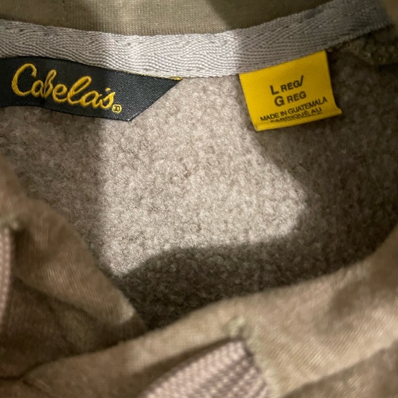 Cabela's‎ Hoodie Green Fleece Pullover Sweatshirt. - Picture 3 of 3